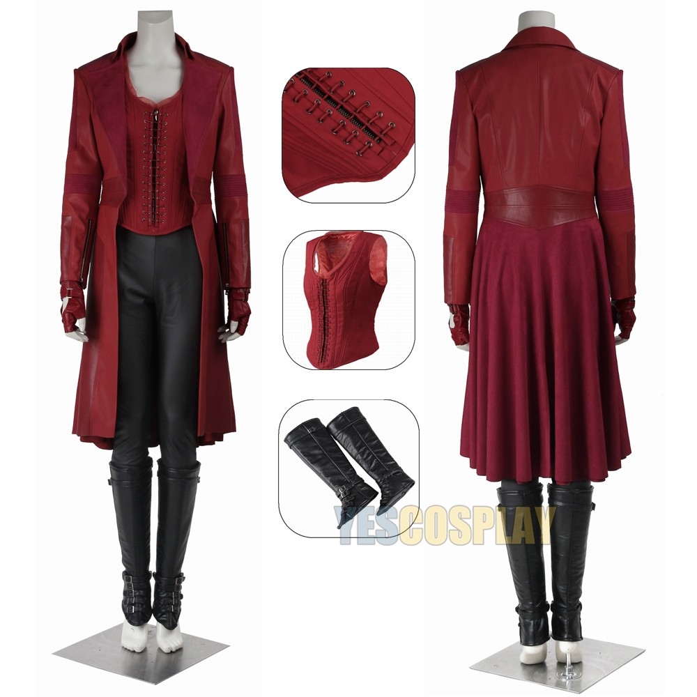 Avengers Scarlet Witch Costume Wanda Maximoff Cosplay Suit
