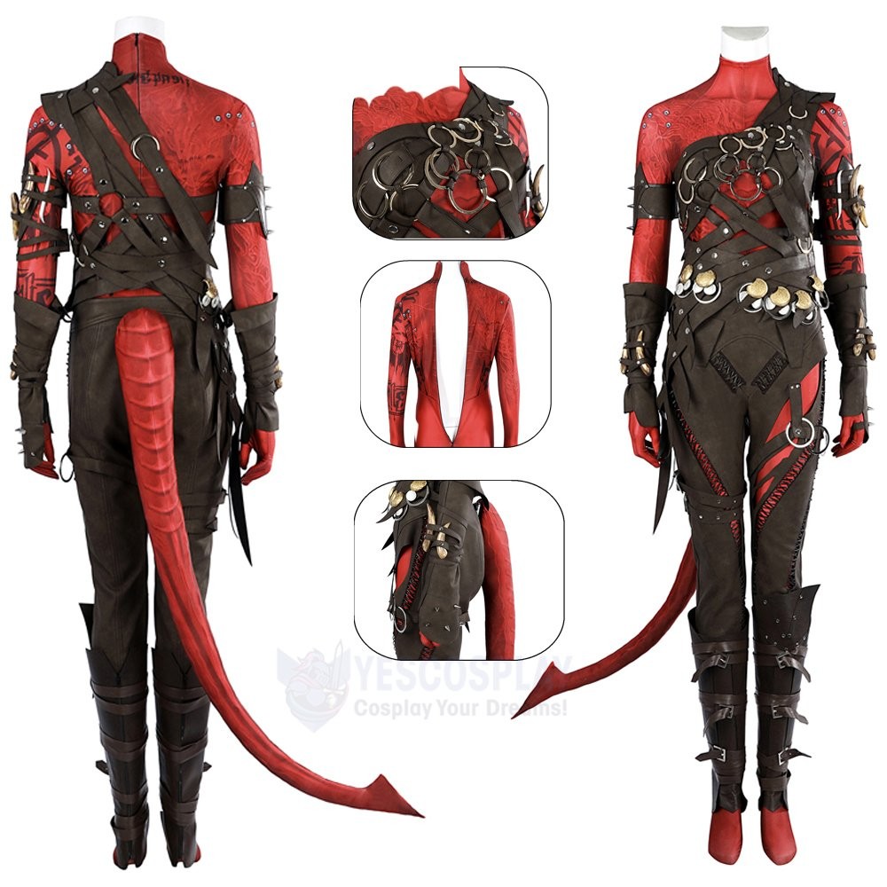 Karlach Cosplay Costumes Baldur's Gate 3 Warrior Suits