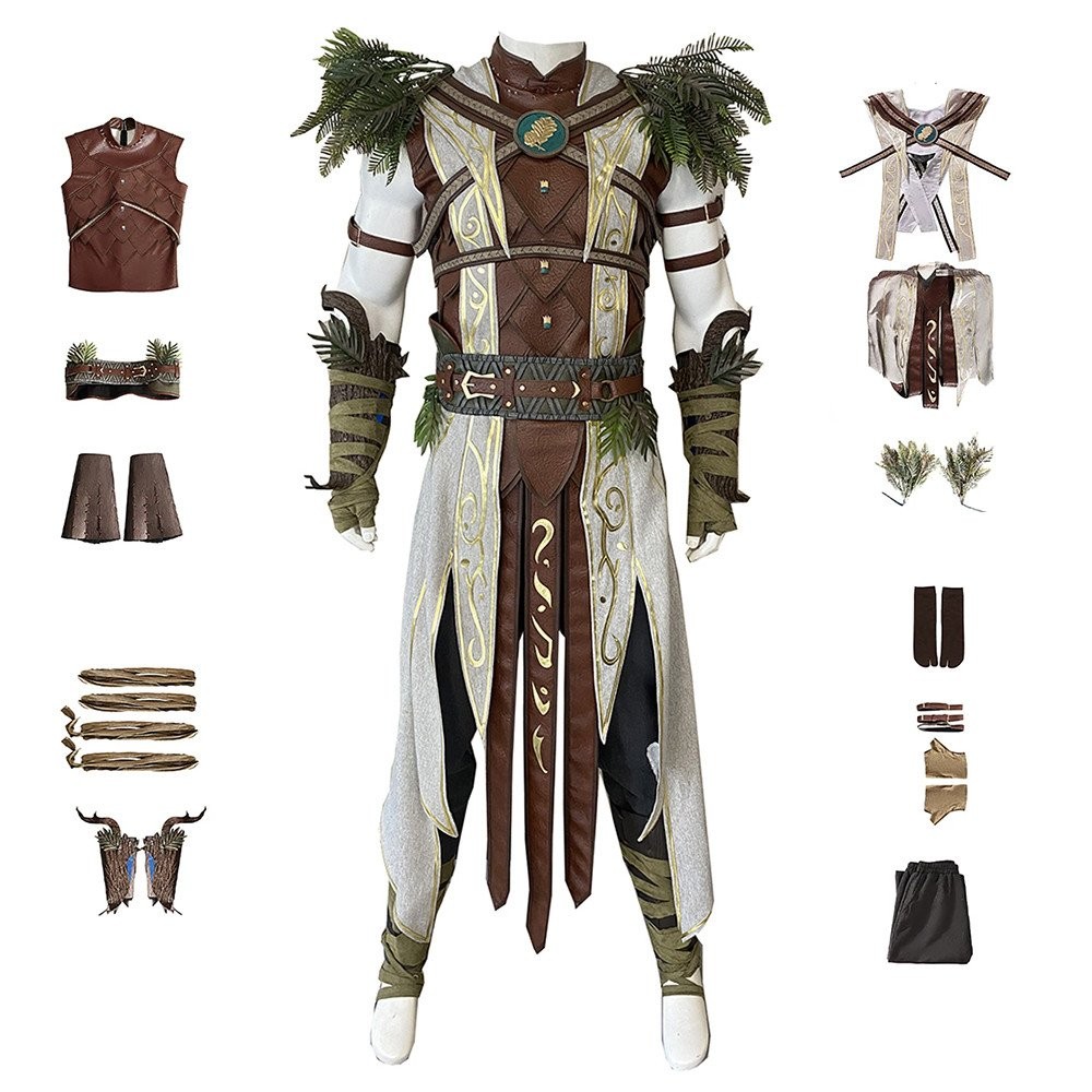 Baldur's Gate 3 Halsin Cosplay Costume Adult Halloween Theme Party Outfit