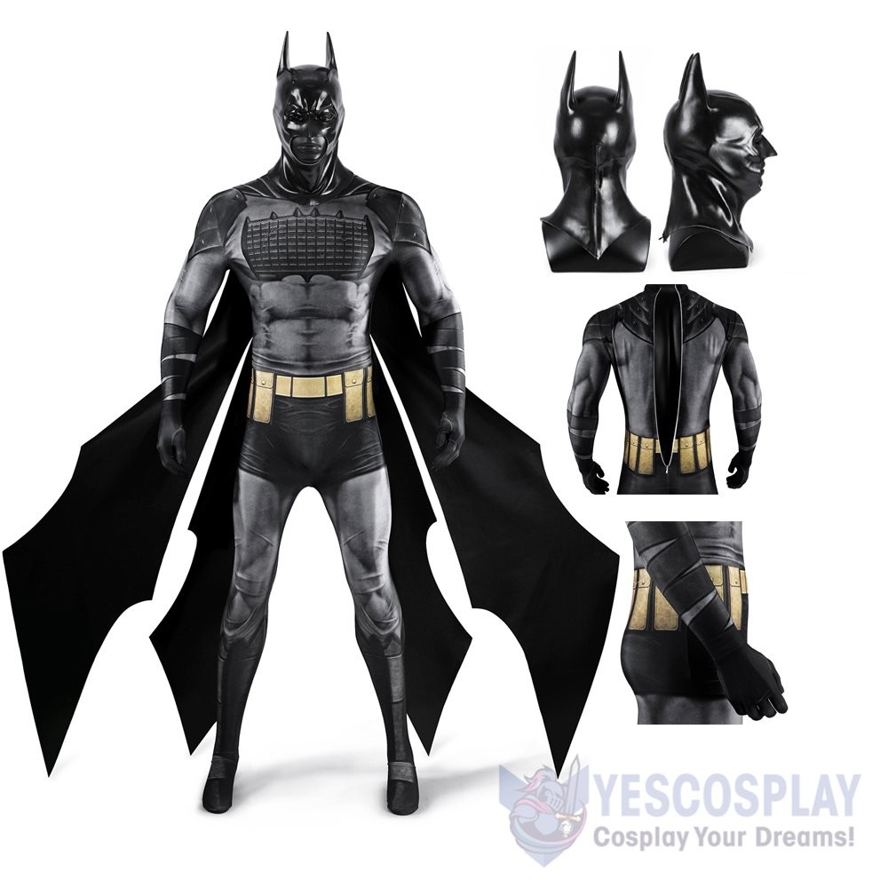 Absolute Dark Knight Bruce Wayne Cosplay Costume Jumpsuit for Adults