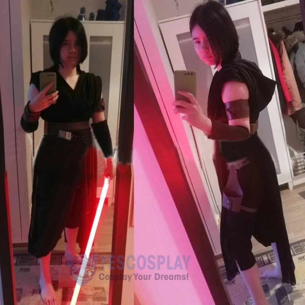 Rey Cosplay Costume Star Wars 9 The Rise Of Skywalker Black Rey Suit