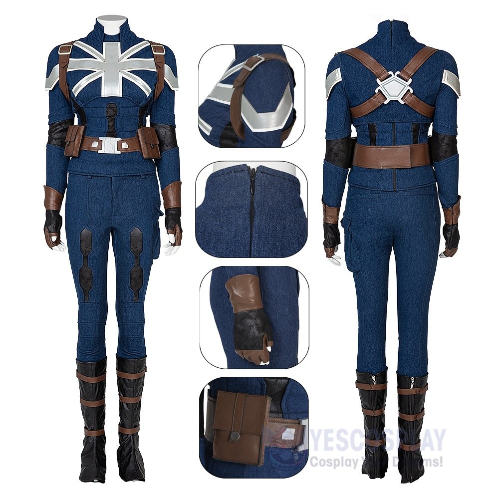 What If Peggy Carter Captain America Cosplay Costume Women Halloween Suit