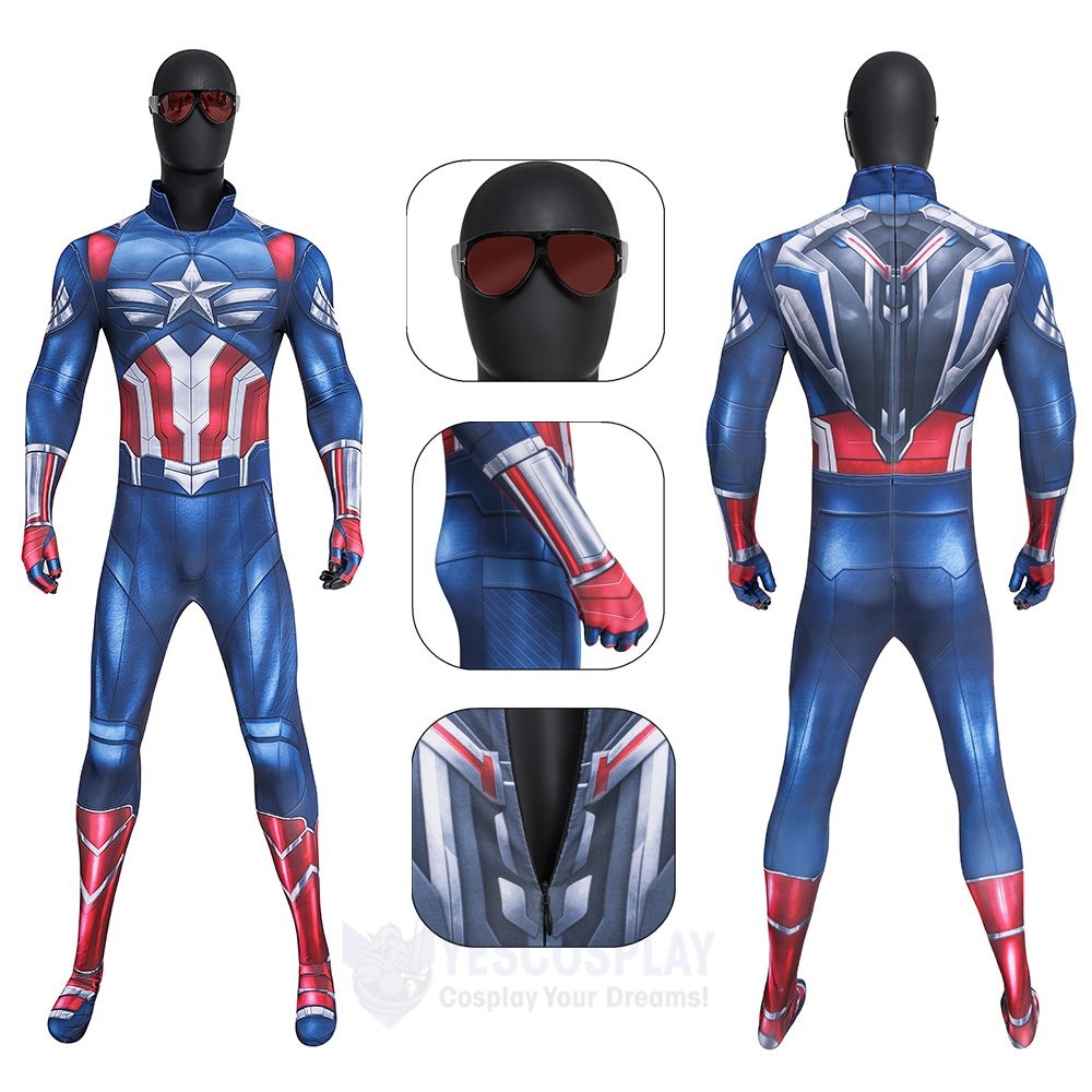 Captain America Cosplay Costumes Sam Wilson Brave New World Edition