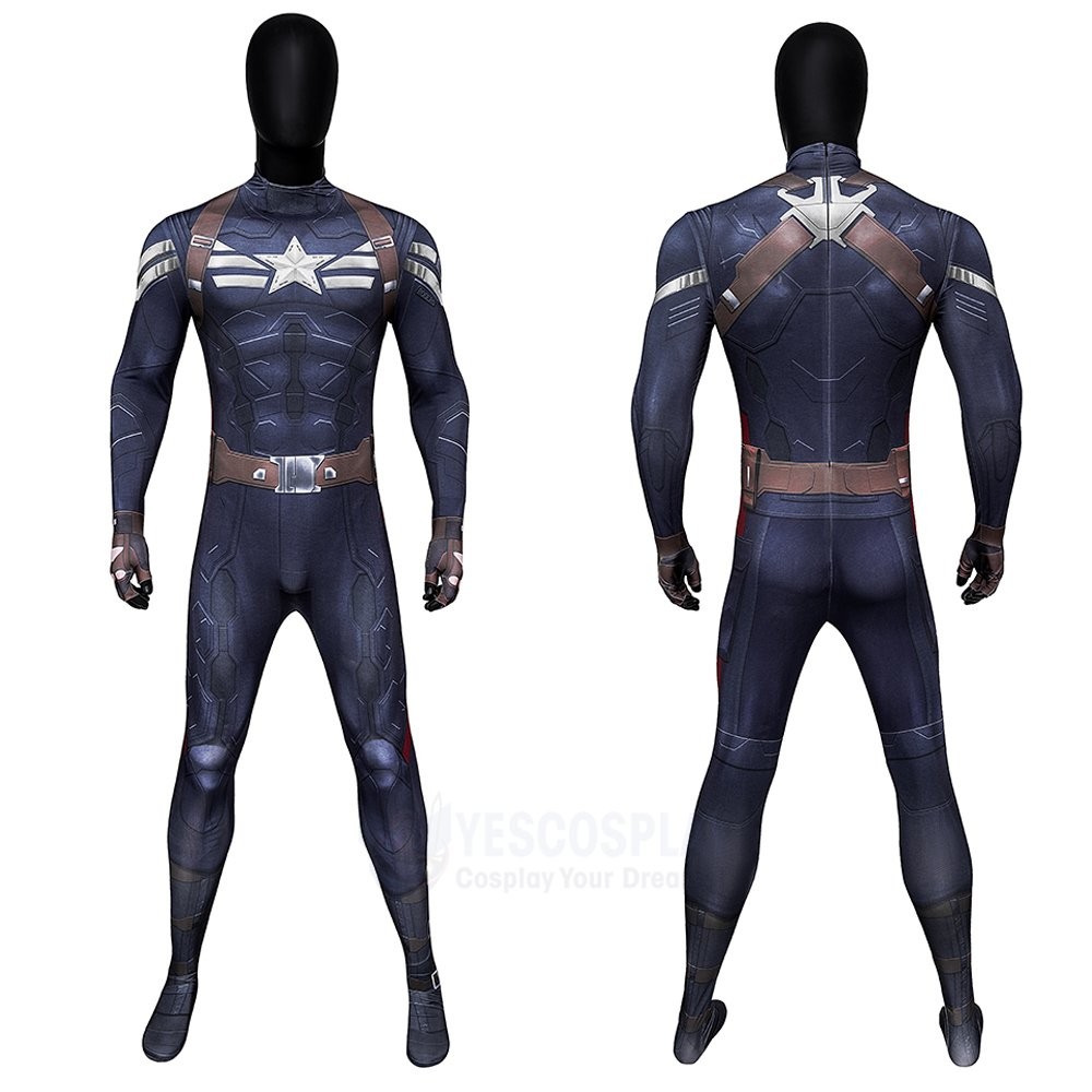 Stealth Captain America Cosplay Costumes The Winter Soldier Style JumpSuits