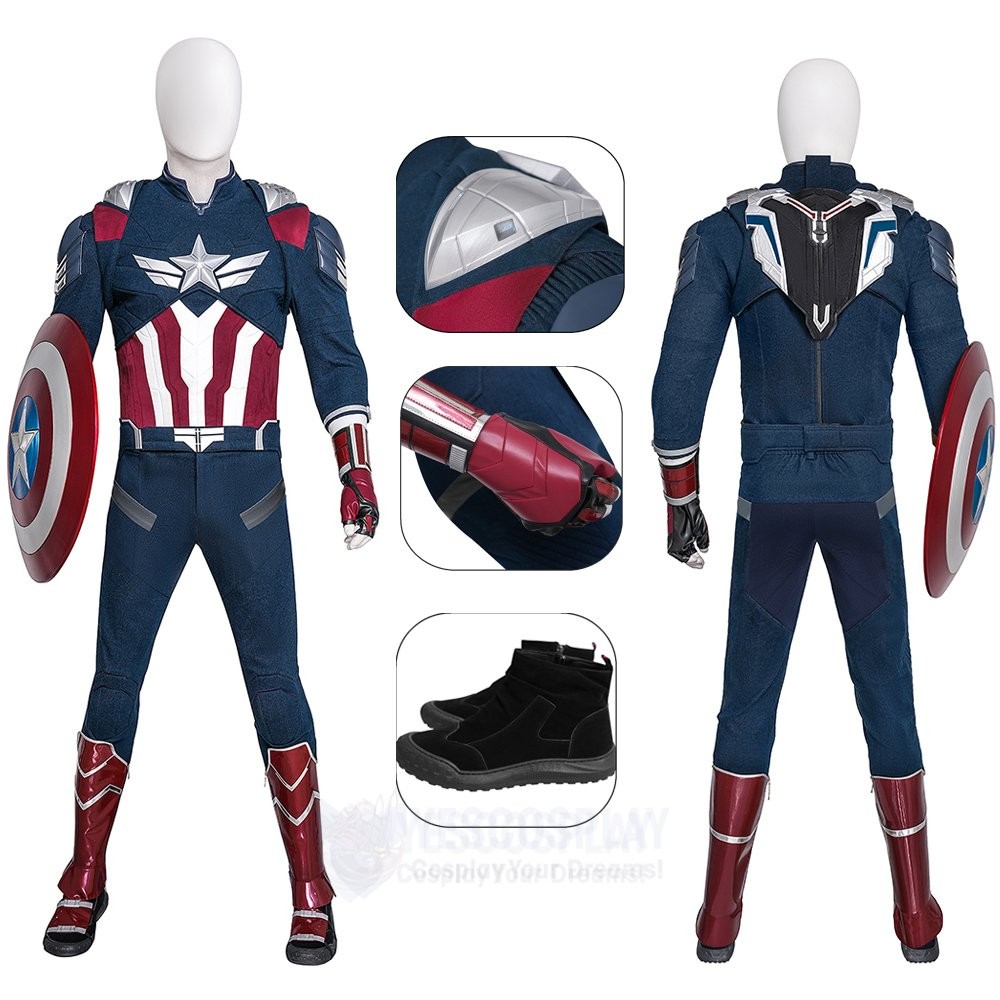 Sam Wilson Captain America 4 Cosplay Costumes Top Level Superhero Suits