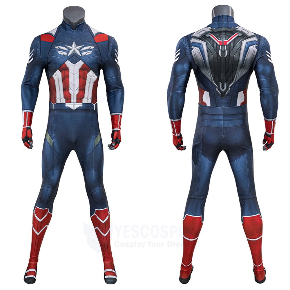 Captain America Cosplay Costumes 2025 Printed JumpSuits Edition