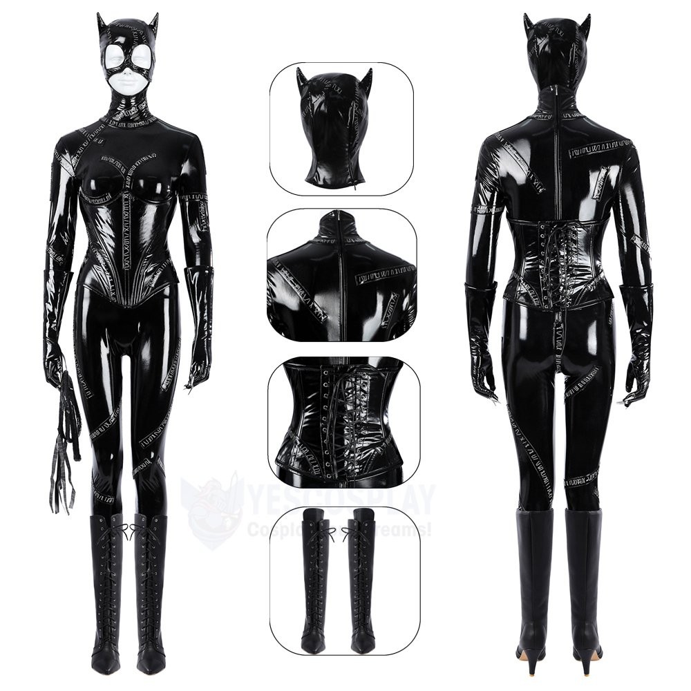 Selina Kyle Dark Returns Cosplay Costumes Black JumpSuits