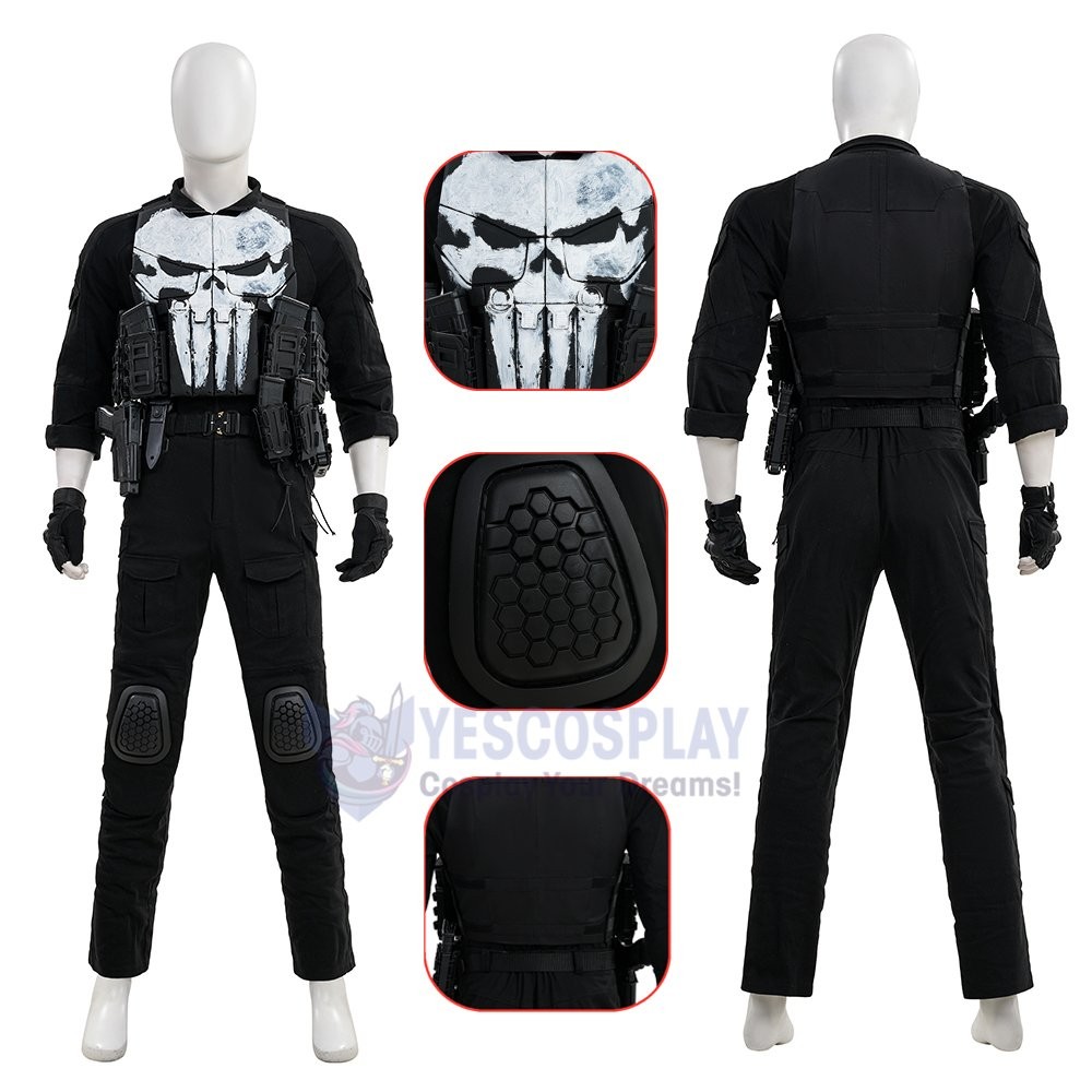 The Punisher Frank Castle Cosplay Costume Daredevil Uniform Set