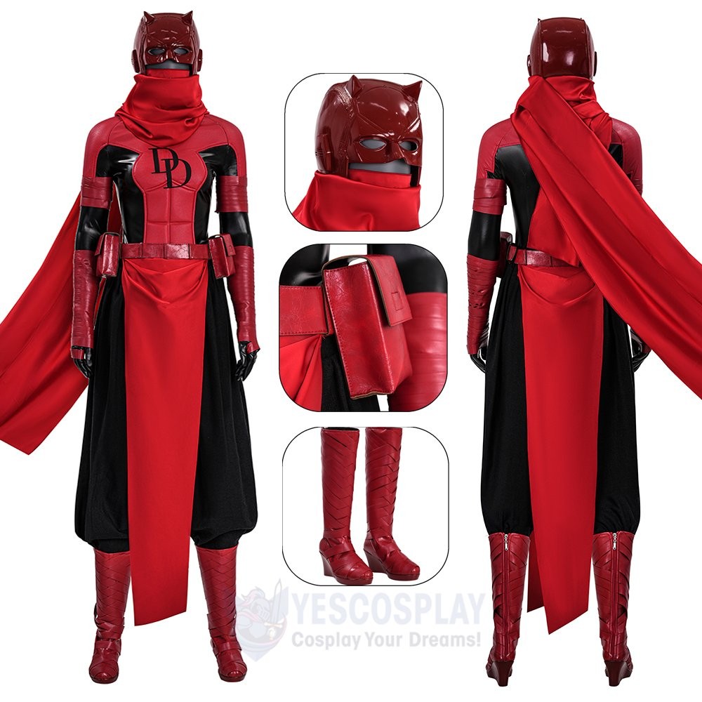 Elektra Daredevil Cosplay Costume Women Halloween Jumpsuit Outfit