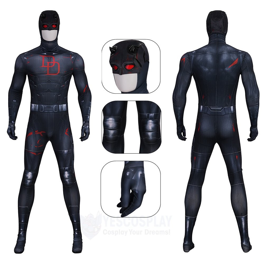 Daredevil Cosplay Costumes Born Again Season 2 JumpSuits for Adults