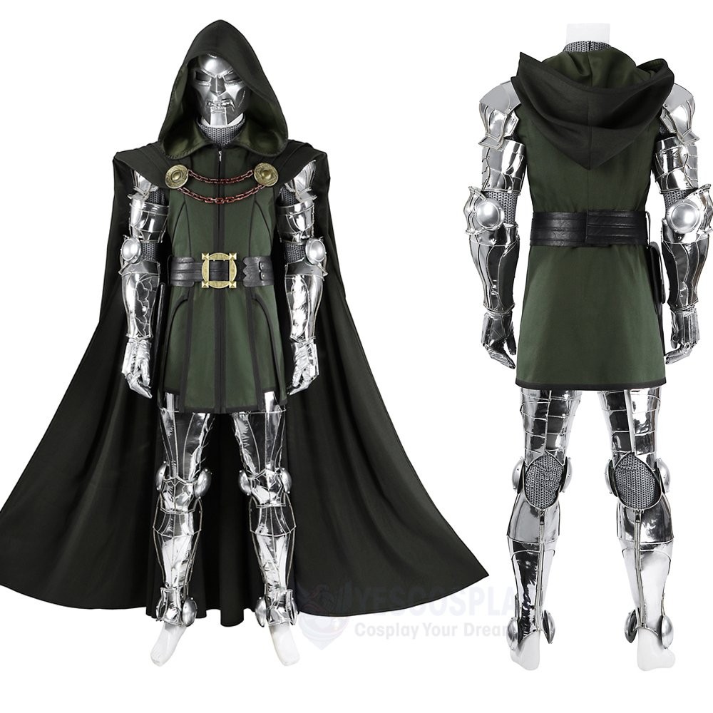 Doctor Doom Black Suits Cosplay Costumes Fantastic Four Halloween Version