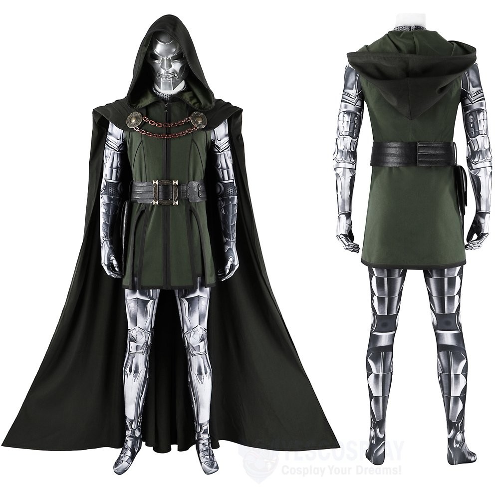 Doctor Doom Cosplay Costumes New Avengers 5 Doomsday Halloween JumpSuits