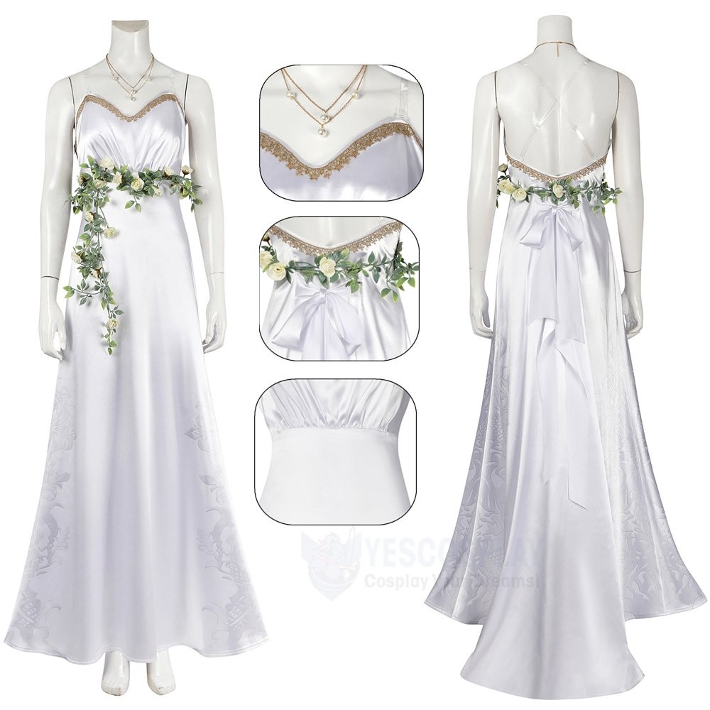 Aerith Bunny Dress Cosplay Costumes Final Fantasy 7 Rebirth Gold Saucer