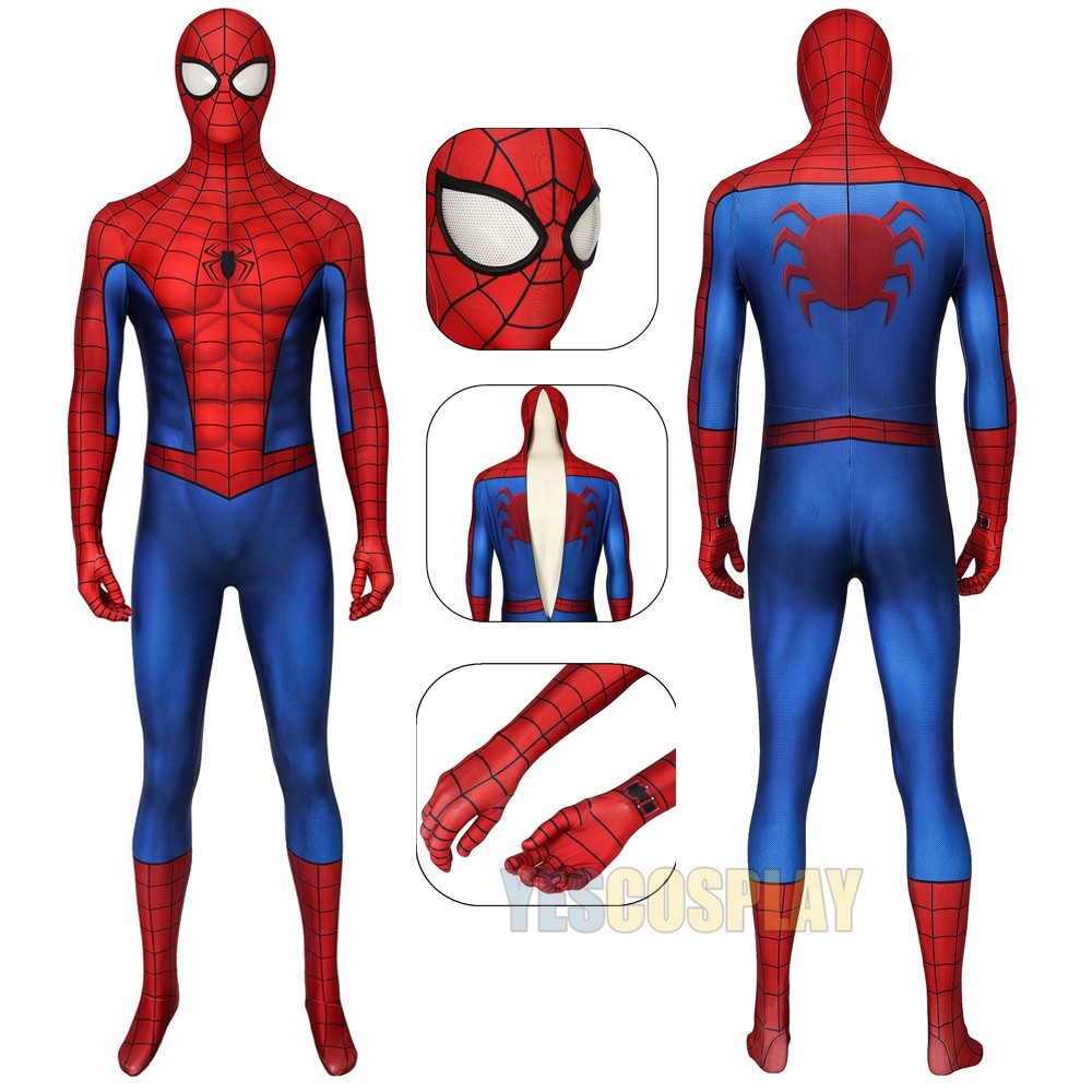 Game Spider-man PS4 Cosplay Costume Classic Spiderman Suit