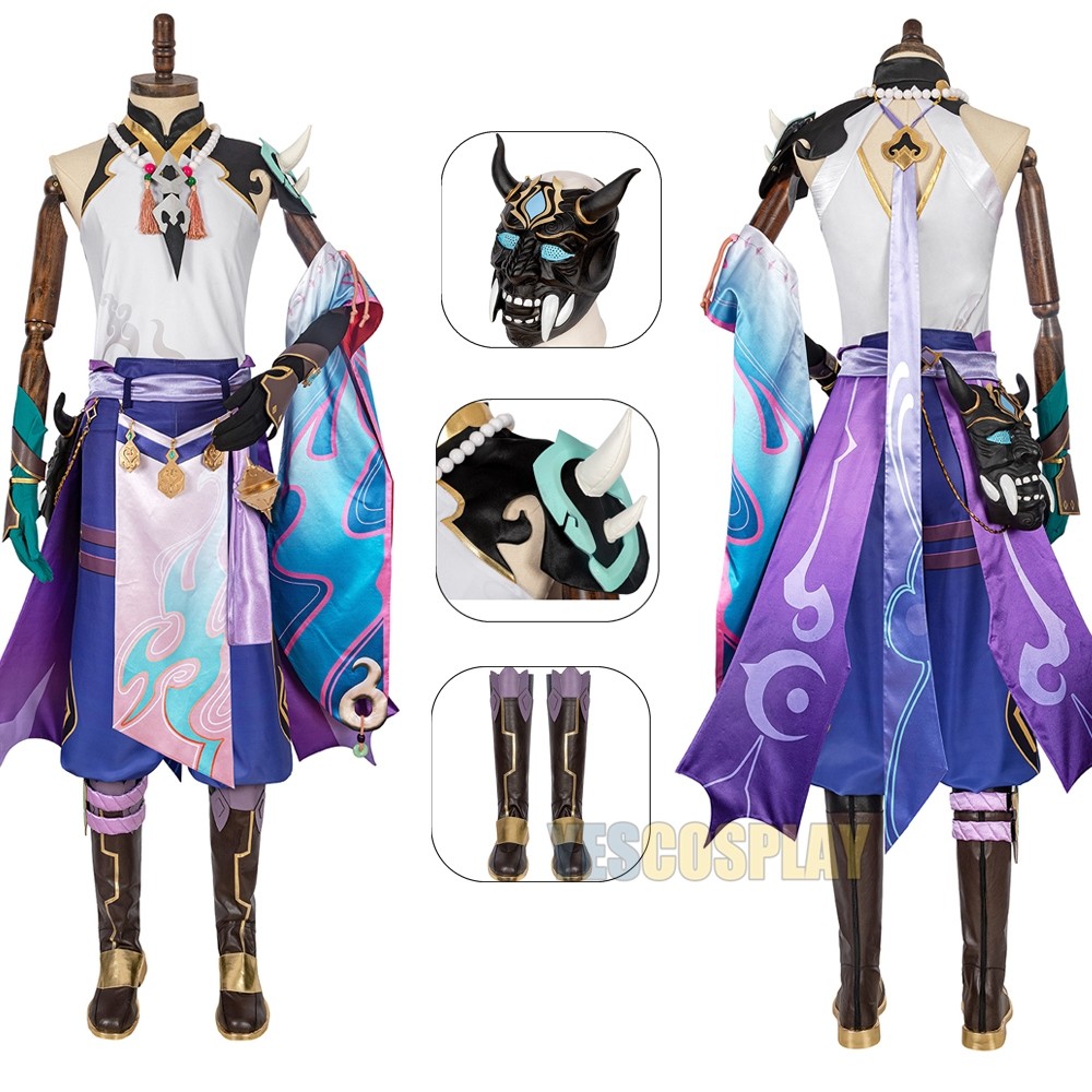 Genshin Impact Xiao Cosplay Costume Xiao Suits