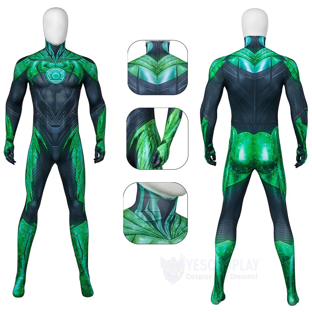 The Green Lantern Cosplay Costumes Printed Cosplay Jumpsuit