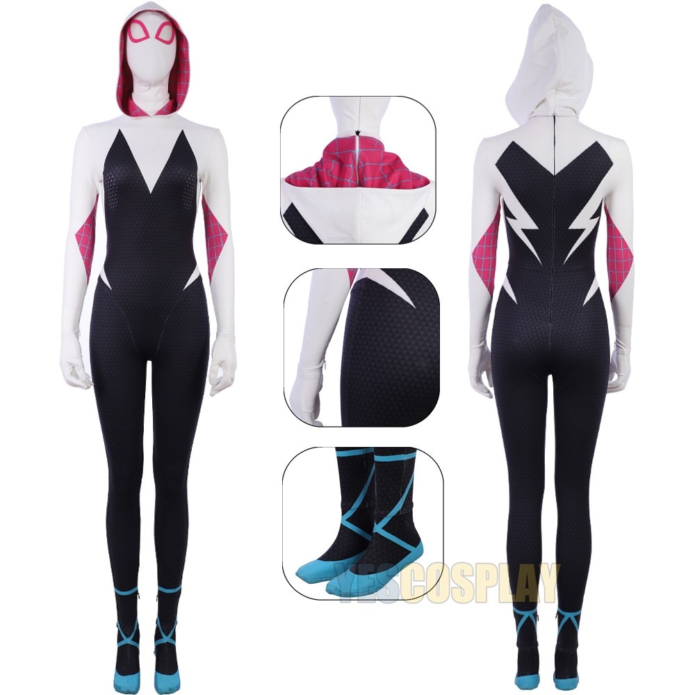 Gwen Stacy Cosplay Costume Spider Man Into The Spider Suit