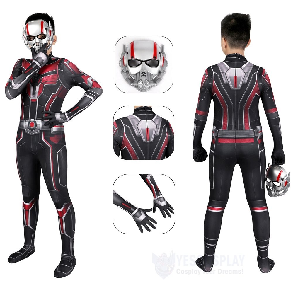 Kids Ant-Man And The Wasp Quantumania Cosplay Costumes Scott Lang Jumpsuit