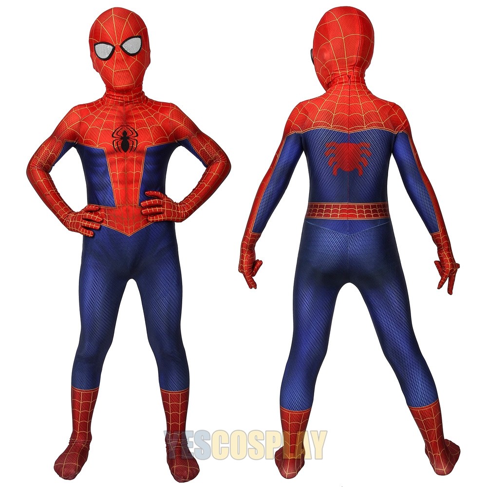 Kids Peter Parker Costumes Spider-man Into The Spider Verse Cosplay ...