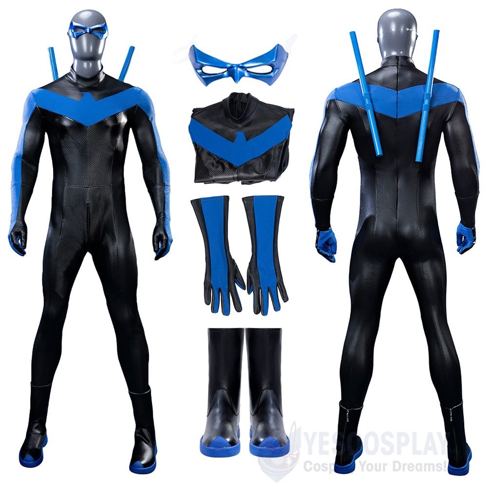 Knights Hero Dick Grayson Bodysuit Cosplay Costume Premium version