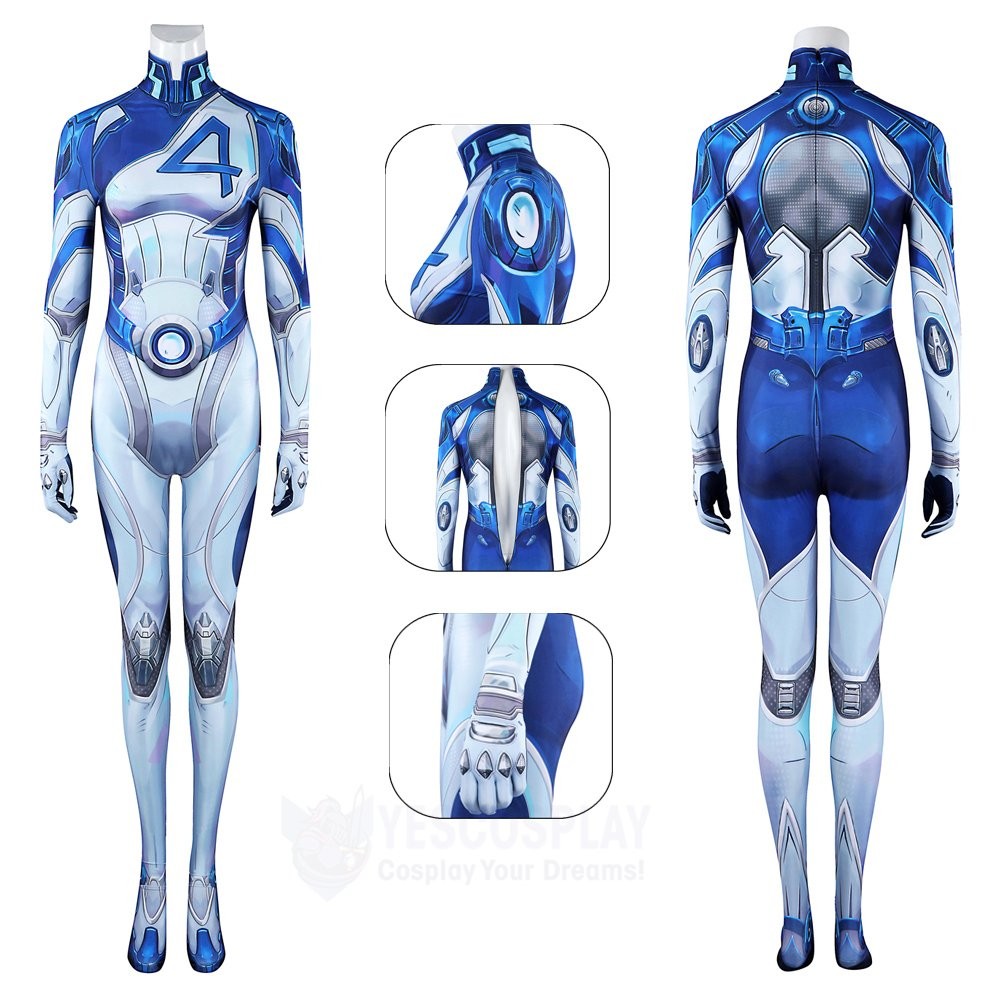 Sue Storm Invisible Woman Cosplay Costumes Rivals Fantastic Four Look
