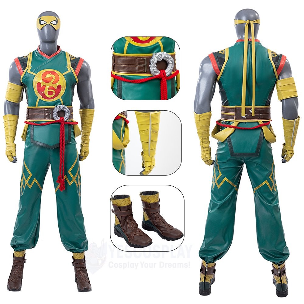 Iron Fist Cosplay Costumes Rivals with Eye Mask Halloween Suits