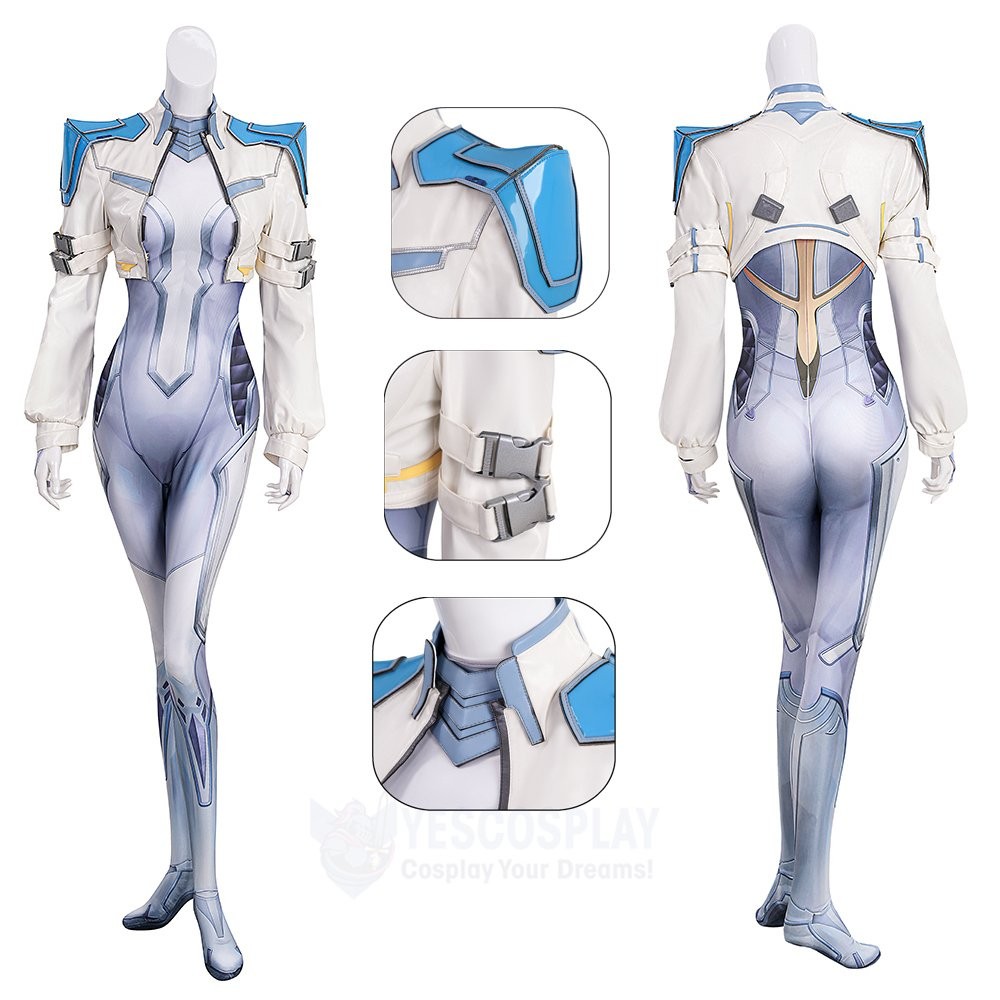 Lightforce Dagger Cosplay Costumes Rivals White Suits Bright Hero Style