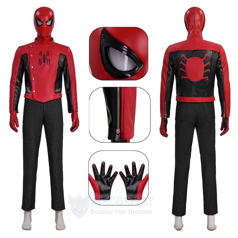 Spider-Man 2 Last Stand Cosplay Costume Premium Peter Parker Red Leather Jacket