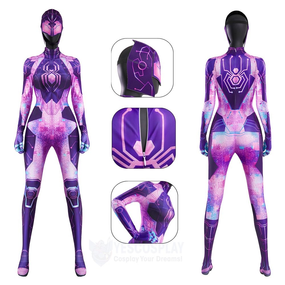 Spider-Byte Cosplay Costumes Female Version Across the Spider-Verse Halloween Suits