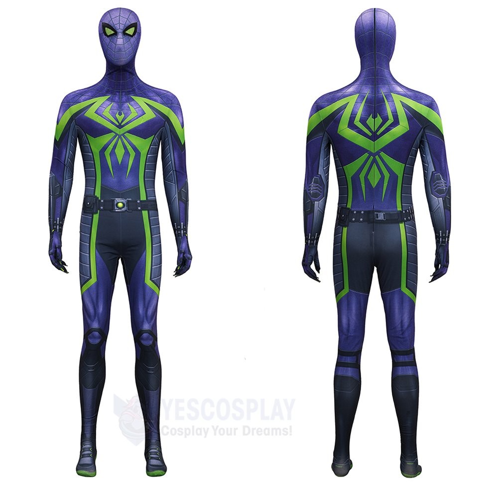 Spider-Man 2 Miles Morales Purple Reign Cosplay Jumpsuit