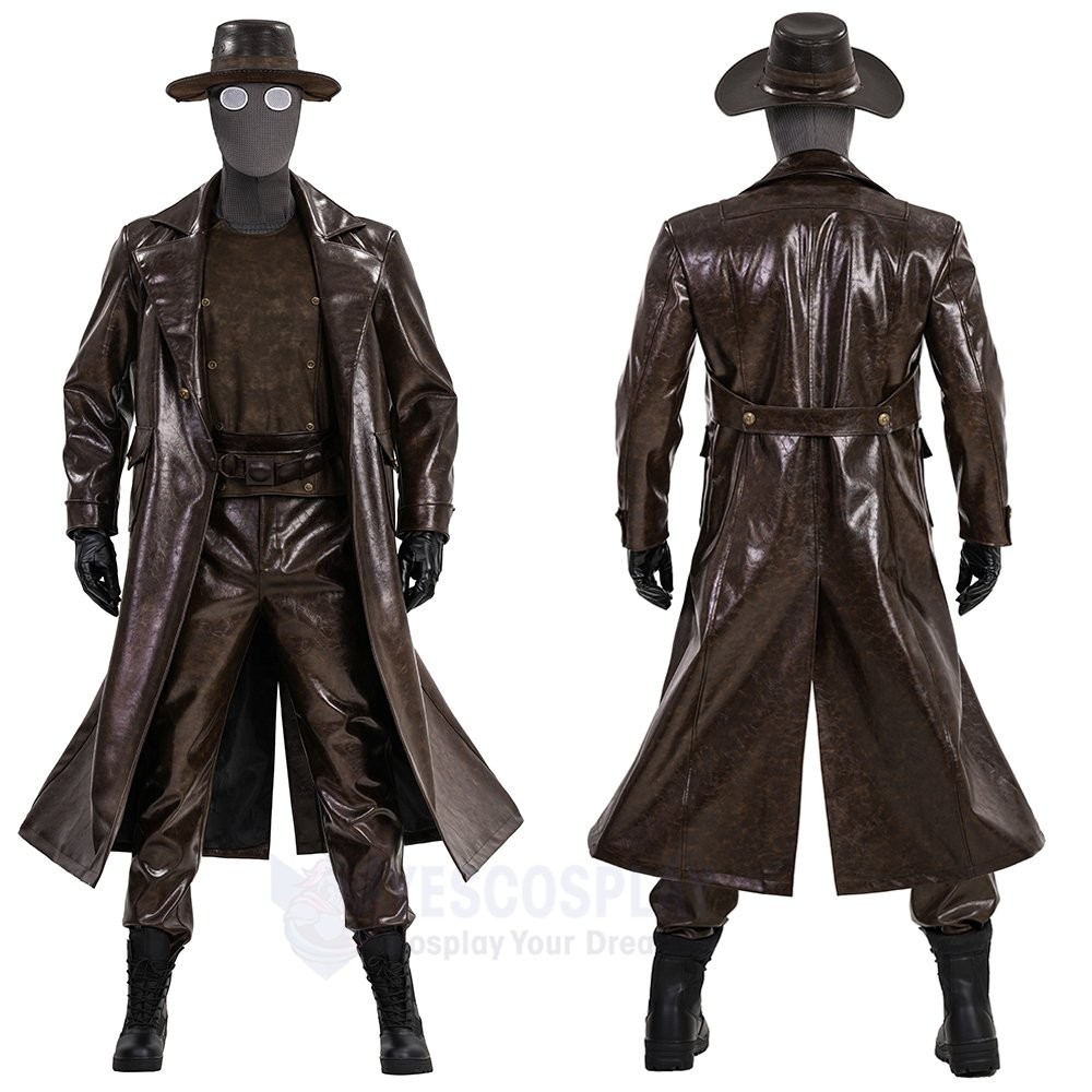 Spider-Man Noir Leather Cosplay Costume for Halloween