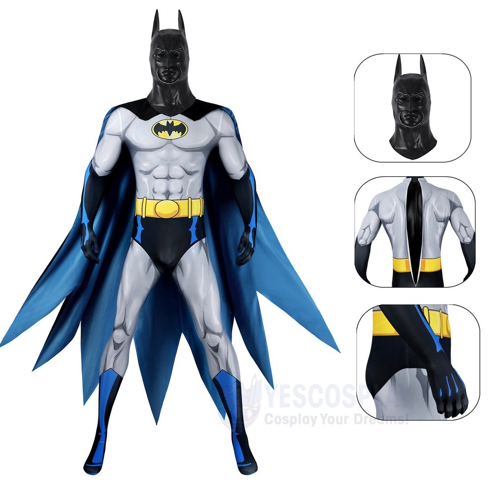 Bruce Wayne 2004 TV Series Cosplay Costume with Jumpsuit and Mask