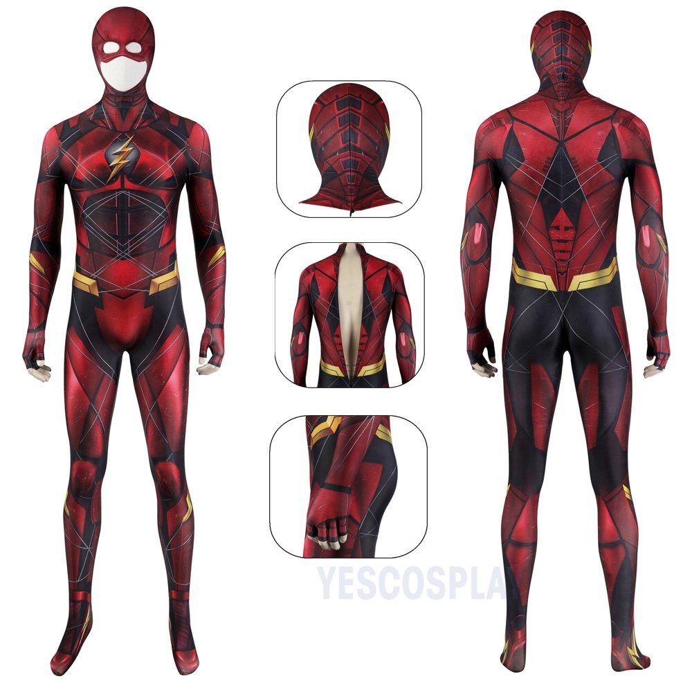 Barry Allen Cosplay Costumes Halloween 3D Printed Spandex Bodysuit