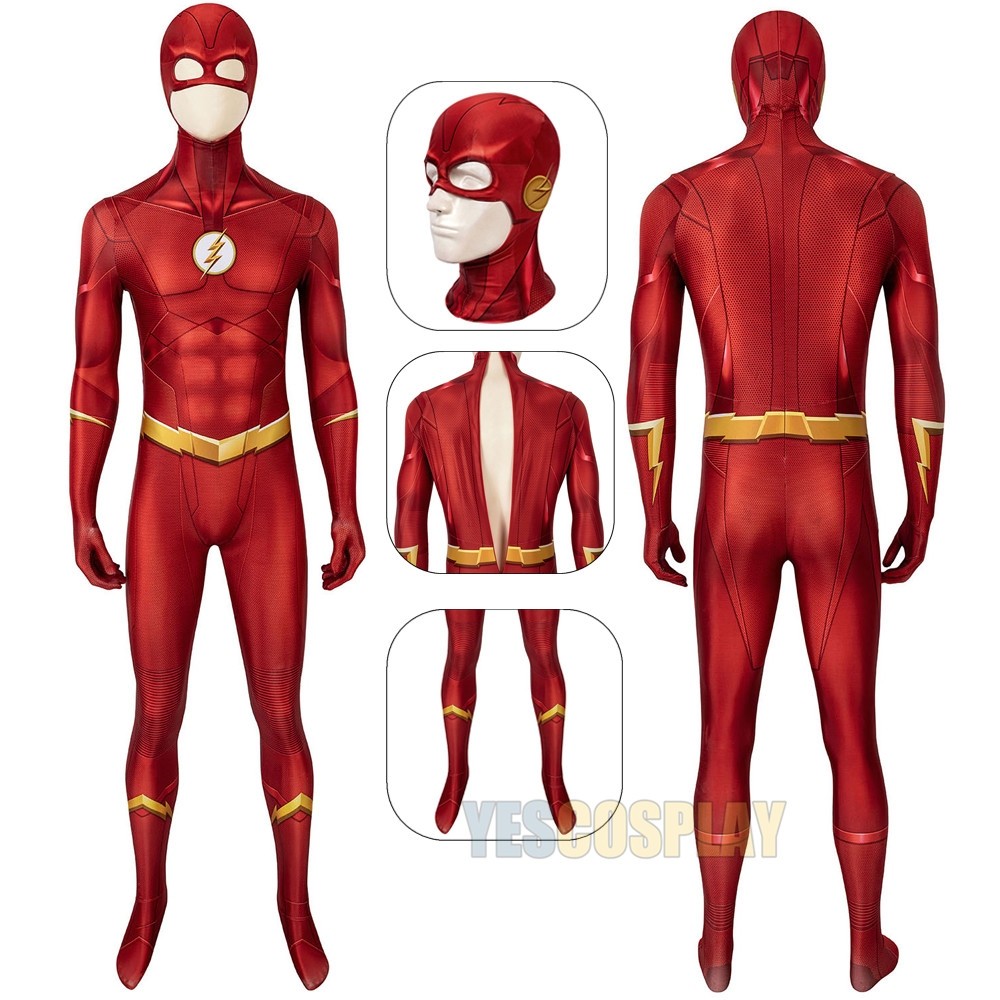 TF Season 5 Cosplay Costumes Barry Allen HQ Printed Suit