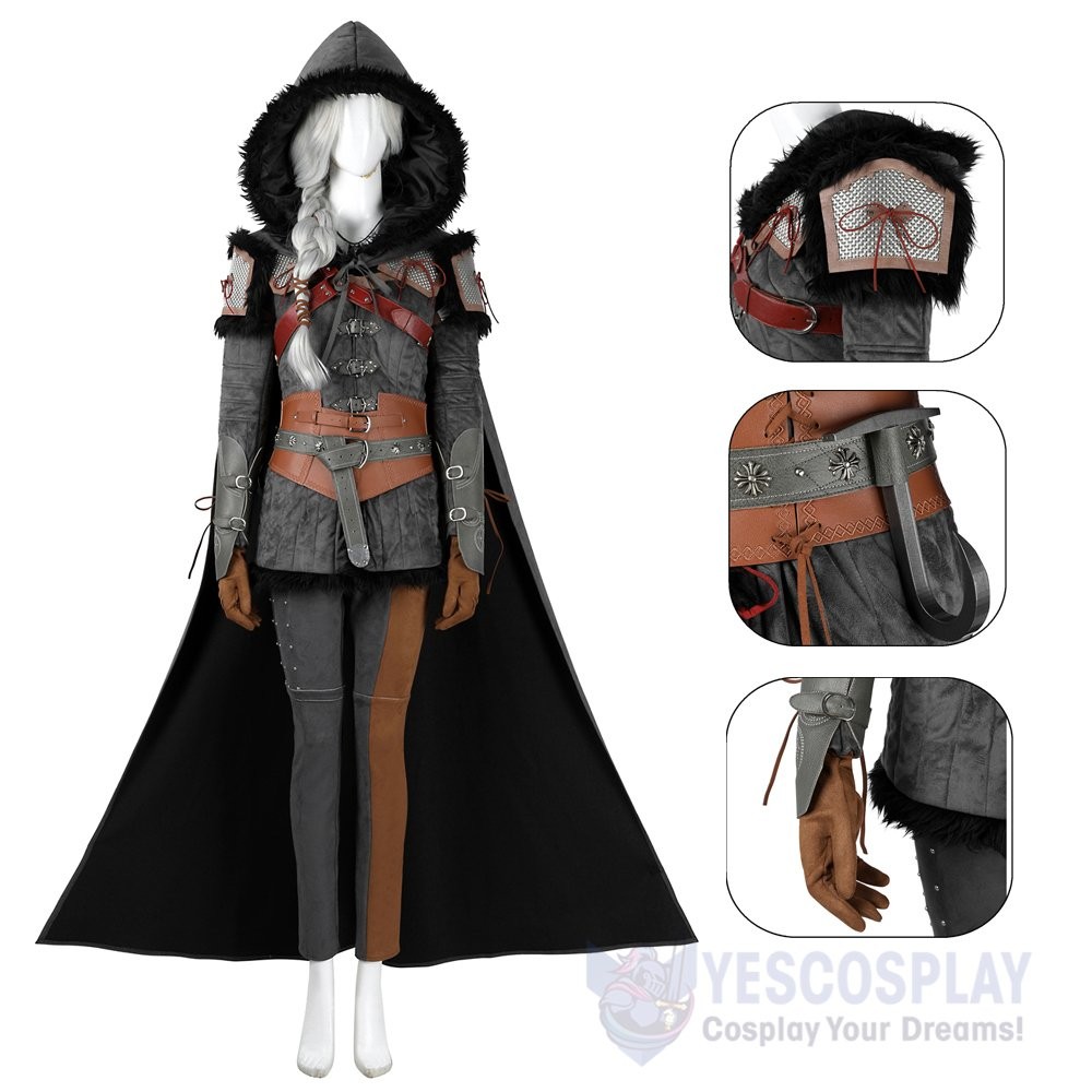 The Witcher 4 Ciri Cosplay Costume Full Set for Women
