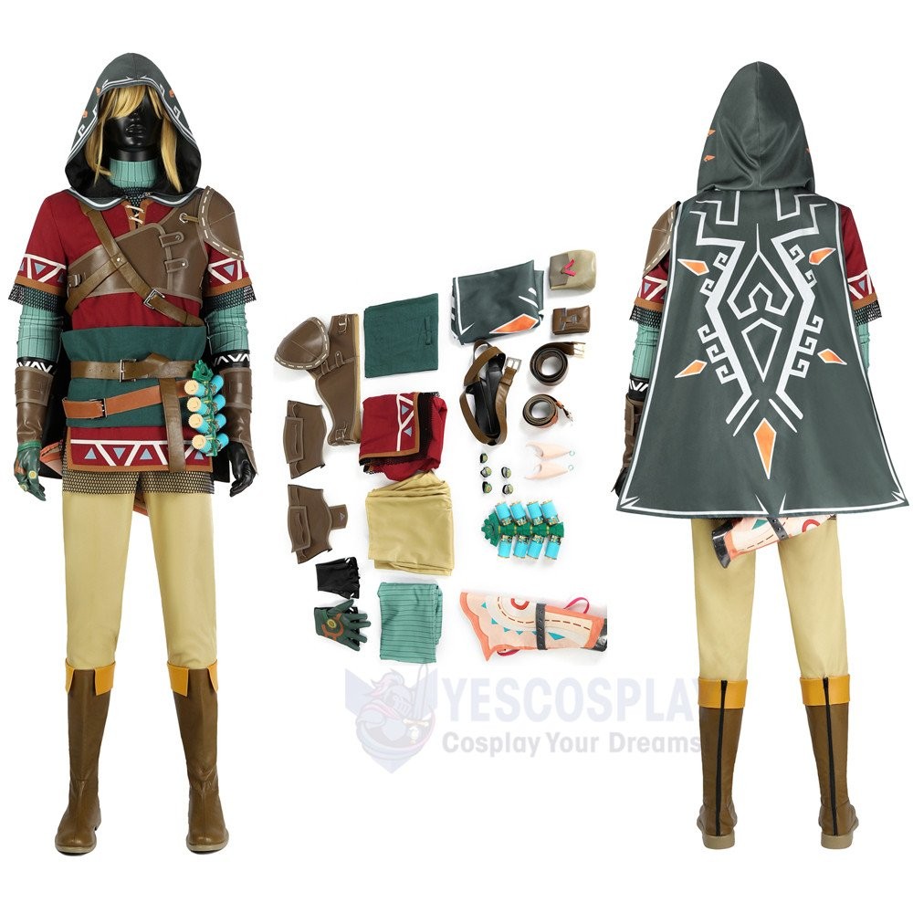 The Legend of Zelda Tears of the Kingdom Costumes link Hylian Tunic Suit