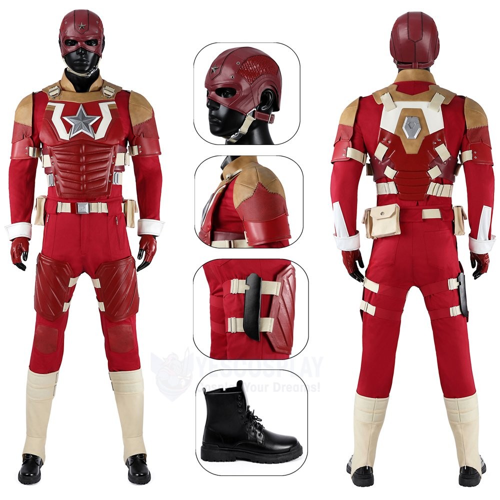 Red Guardian Cosplay Costumes New Avengers Thunderbolts Halloween Suits