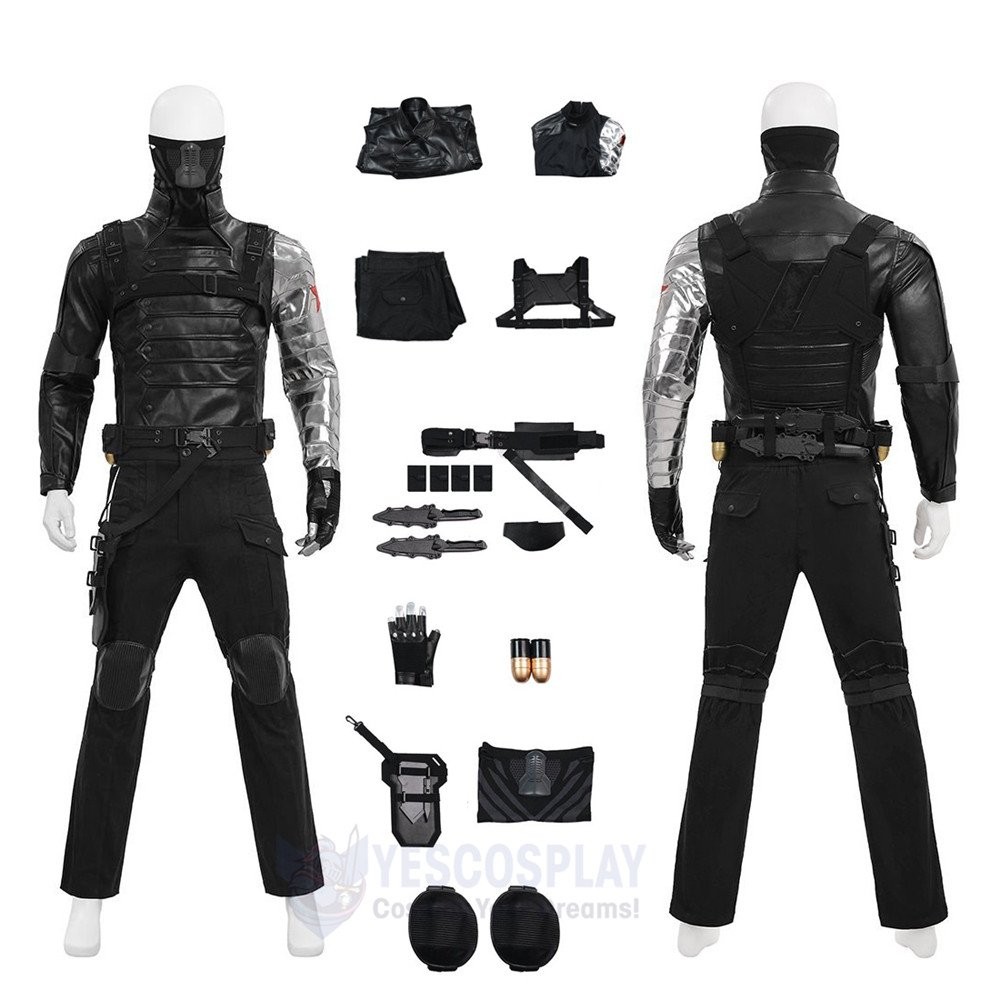 Bucky Barnes Winter Soldier Captain America 2 Cosplay Costume