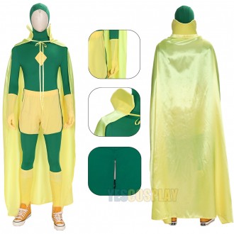2021 Vision Green Cosplay Costume WandaVision Cosplay Suit