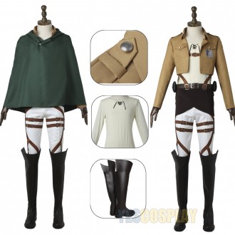 Attack On Titan Eren Cosplay Costume Attack On Titan Eren Yeager The Survey Corps Suit