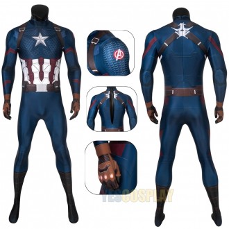 Avengers Avengers Endgame Captain America Steve Rogers Cosplay 4D Printed Jumpsuit