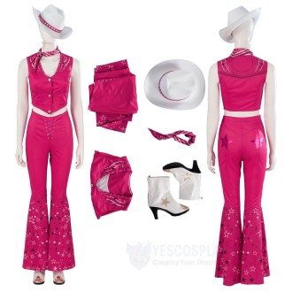 2023 Movie Barbie Pink Cosplay Costume