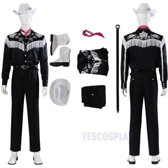 2023 Movie Barbie Ken Cowboy Outfits Cosplay Costume