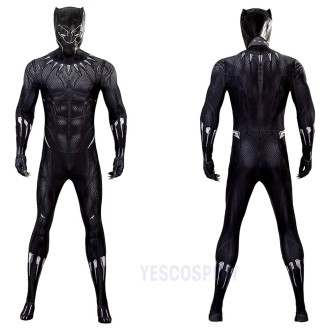 Black Panther Costume Wakanda Forever Black Cosplay Jumpsuit
