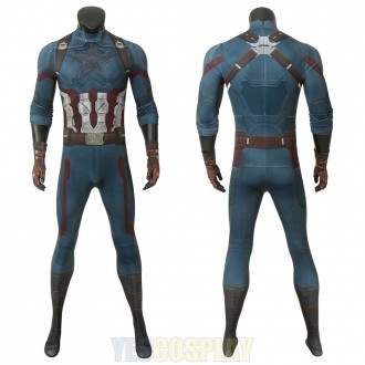 Captain America Cosplay Jumpsuit Avengers Avengers Endgame 4D Painted Costume