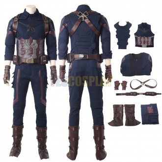 Captain America Costumes Infinity War Steven Rogers Cosplay Outfits