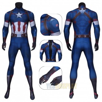 Captain America Costumes Steve Rogers 3D Printed Jumpsuits