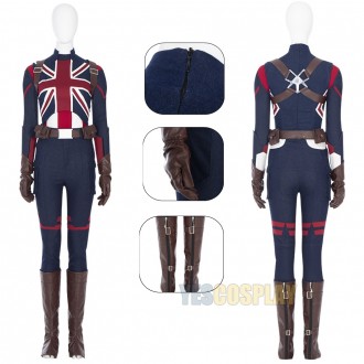 Captain Carter Costumes What If Peggy Carter Cosplay Suit