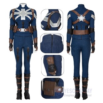 What If Peggy Carter Captain America Cosplay Costume Women Halloween Suit