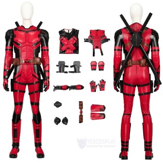 Deadpool 3 Samurai Wade Wilson Red Cosplay Costume